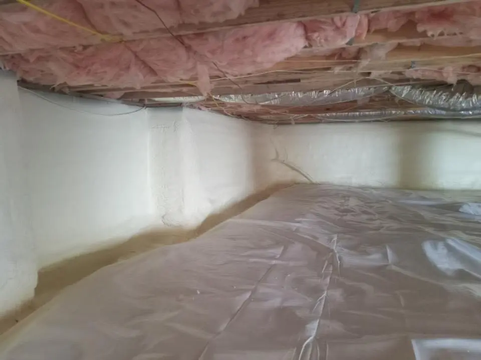 Crawl space encapsulation with closed-cell spray foam for Attic Insulation in Cerritos